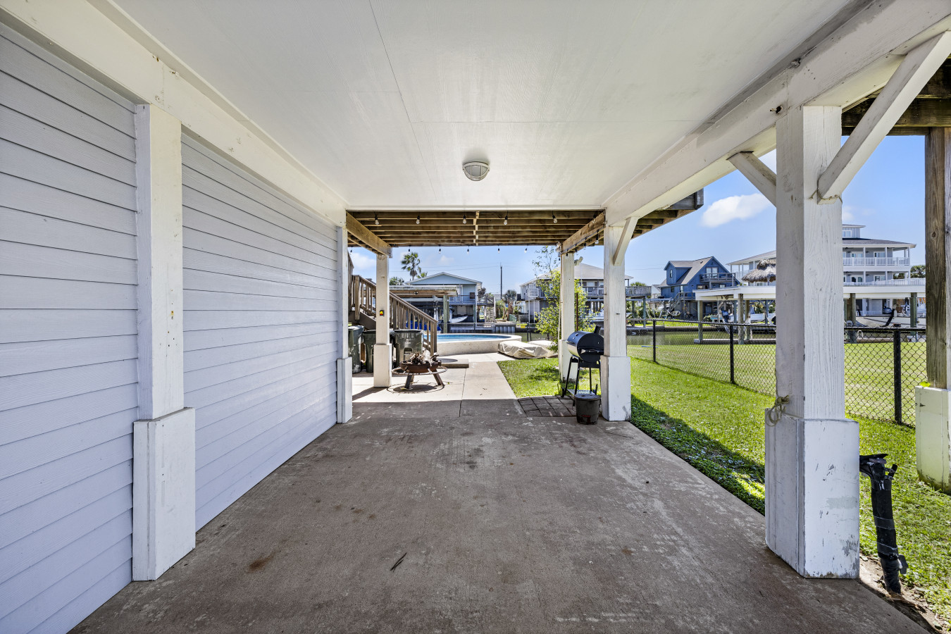 Covered outdoor space perfect for relaxing or entertaining