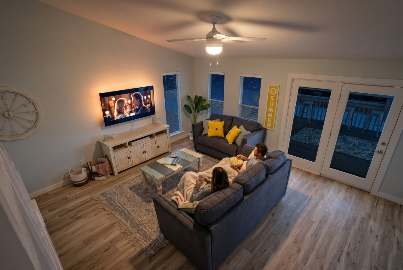 Cozy up for a movie night with the whole family!