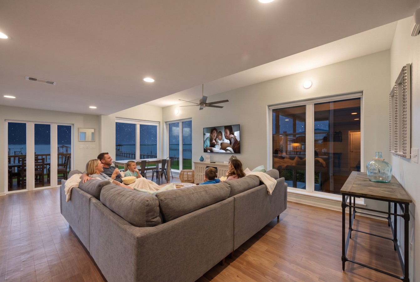 Cozy up for a movie night with the whole family!