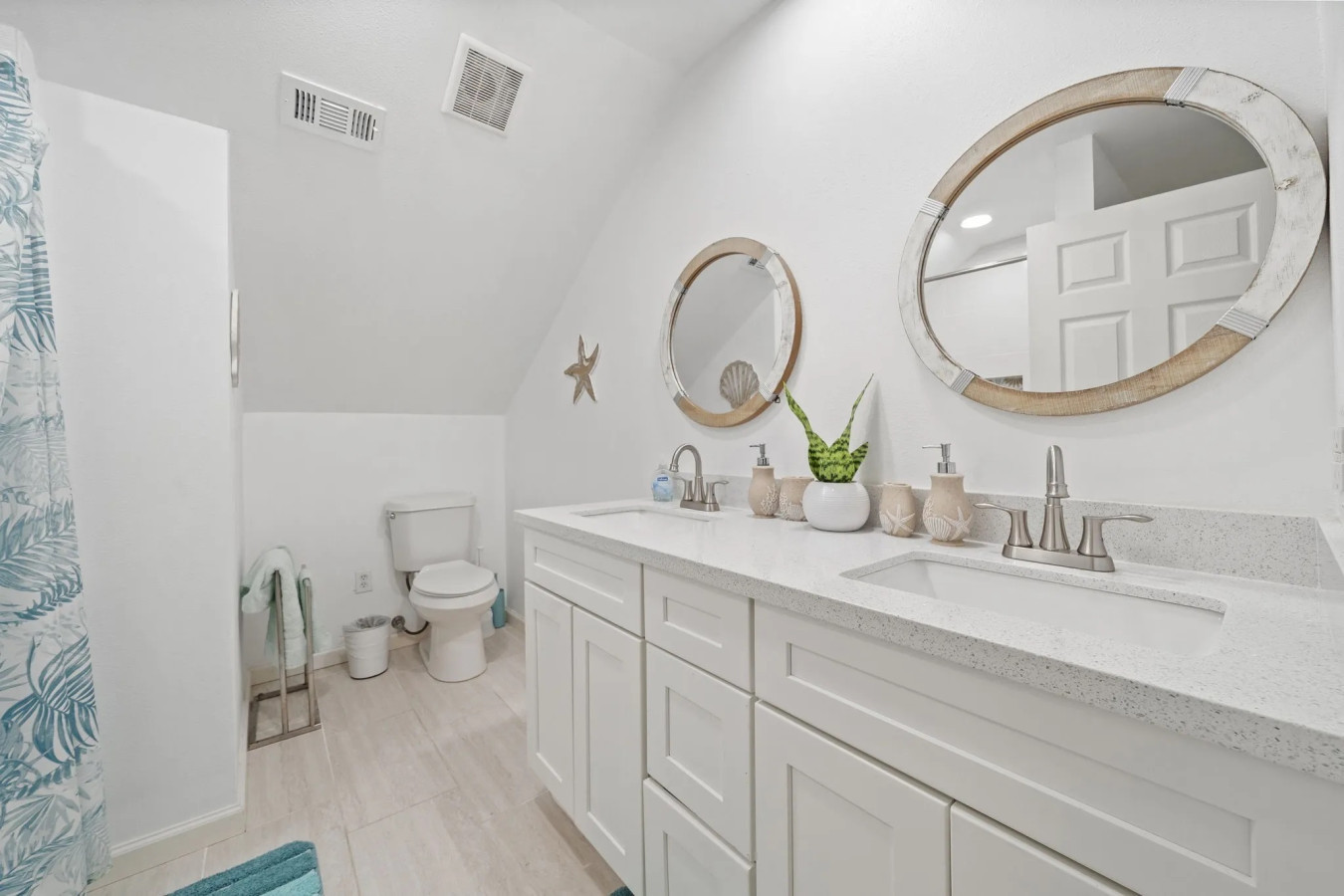 This bathroom offers a place to relax after a long day