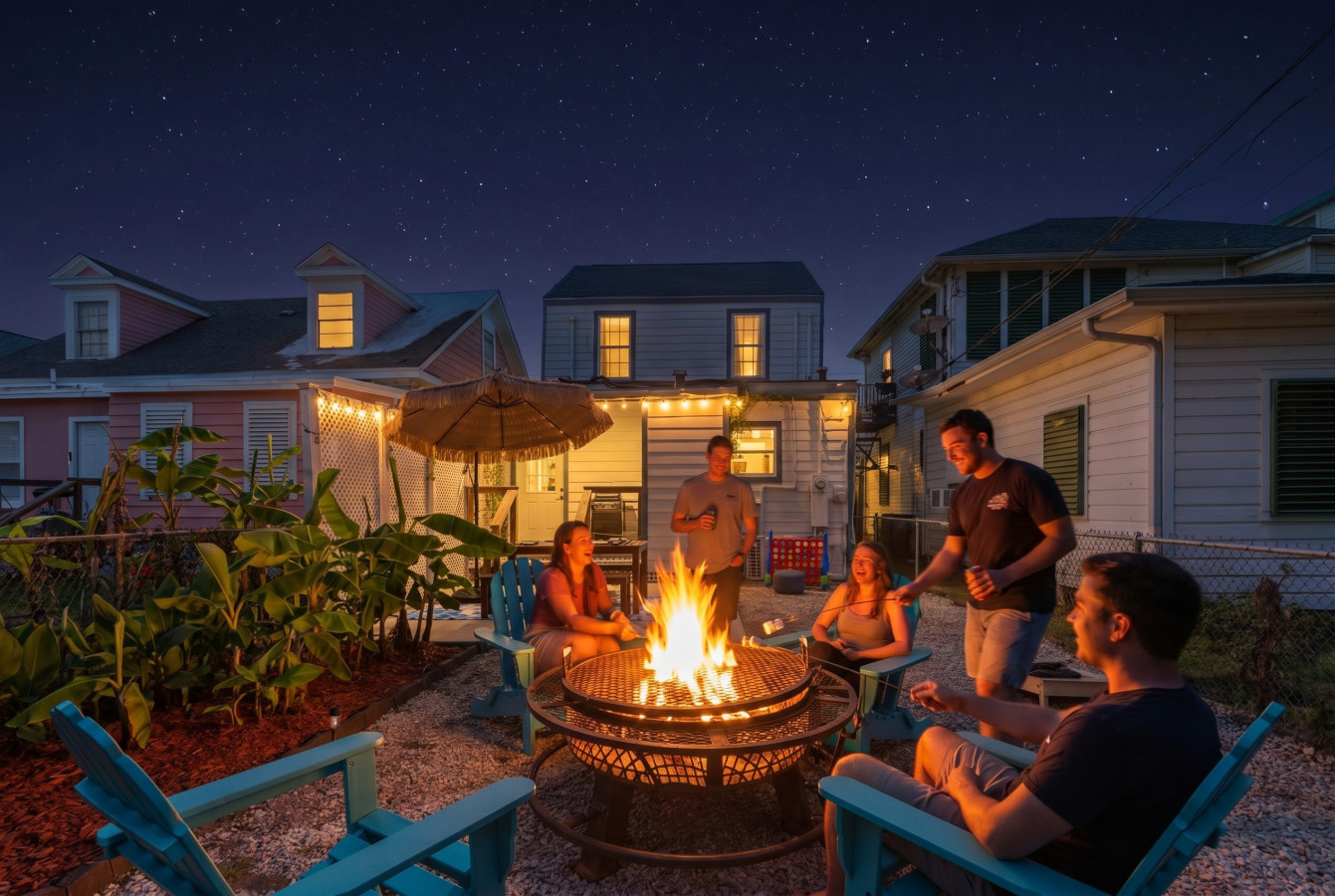 Gather around the fire for cozy evenings