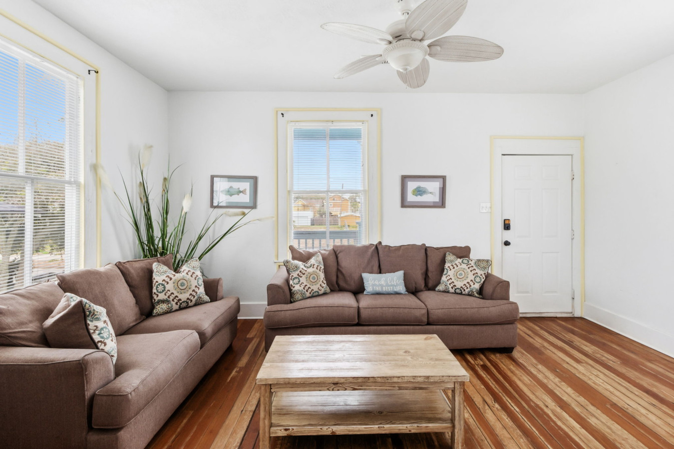 Curl up with a good book in the inviting living room