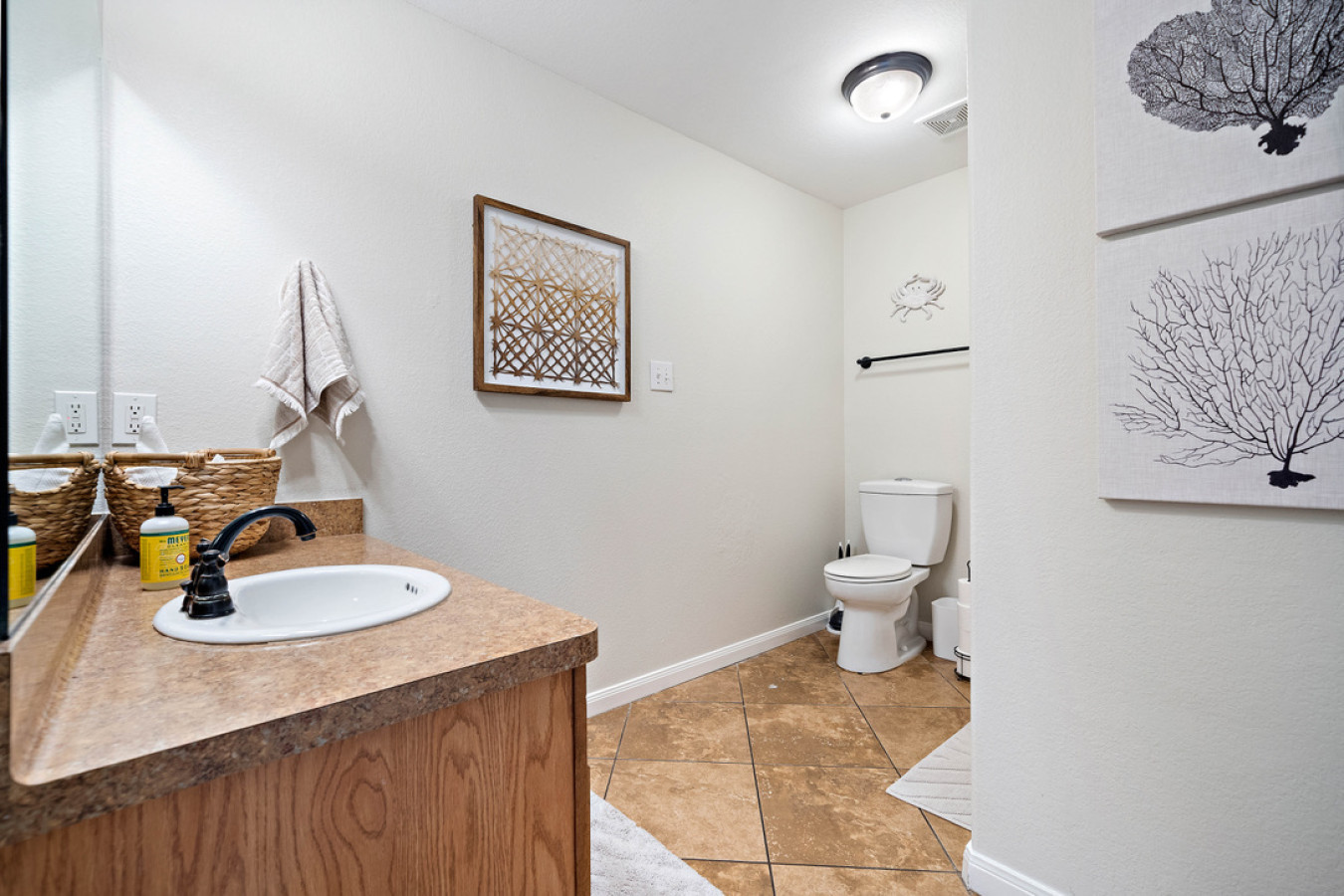 This bathroom is shared by several bedrooms