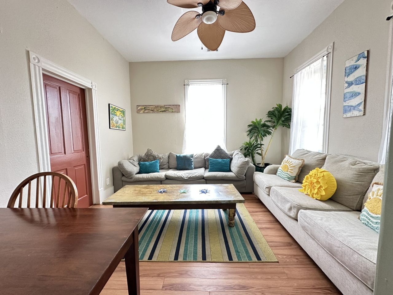 Curl up with a good book in the inviting living room