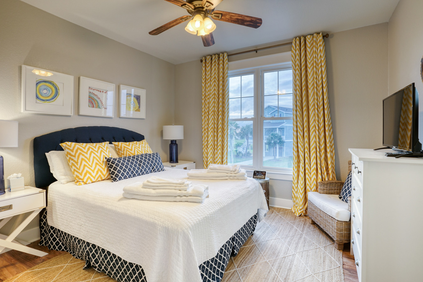 Imagine drifting off to sleep in this bedroom