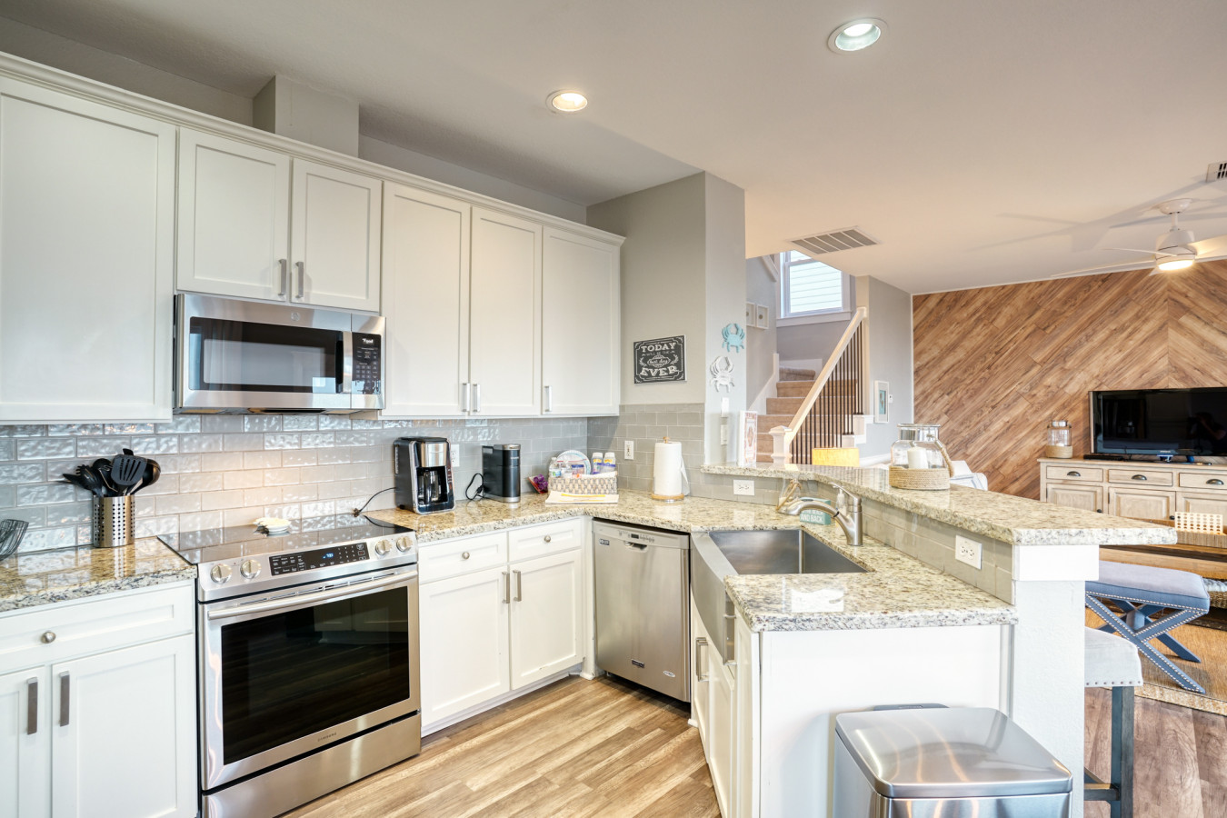 Whip up delicious meals in this charming kitchen