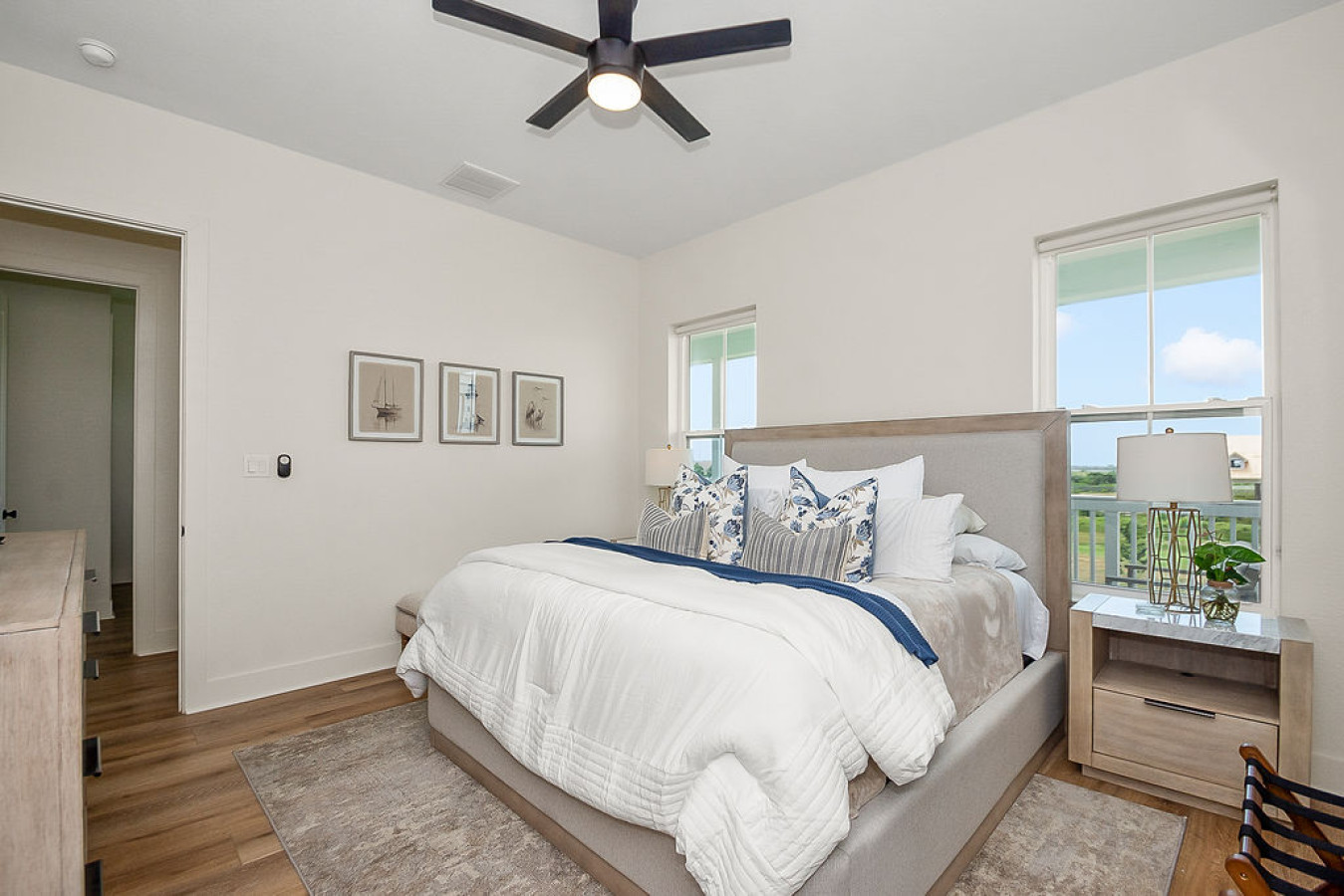 This bedroom has a king-sized bed