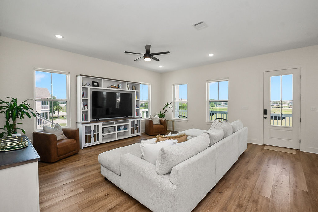 Stretch out on the sectional & soak in the views