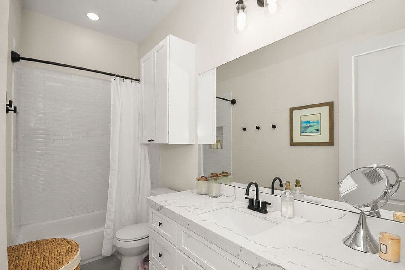 Refresh and rejuvenate in this bright bathroom