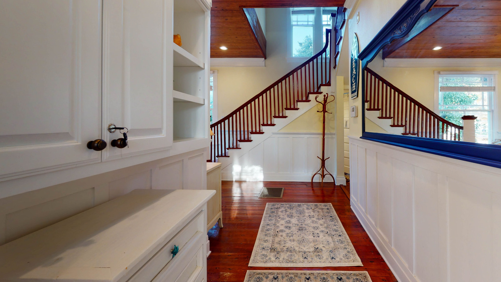 Beautiful hardwood floors lead the way through the home