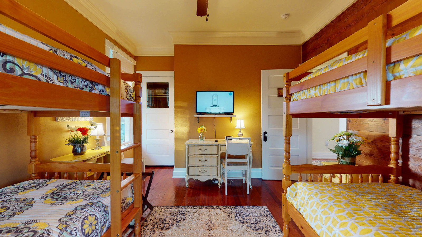 This bedroom has 2 twin bunk beds