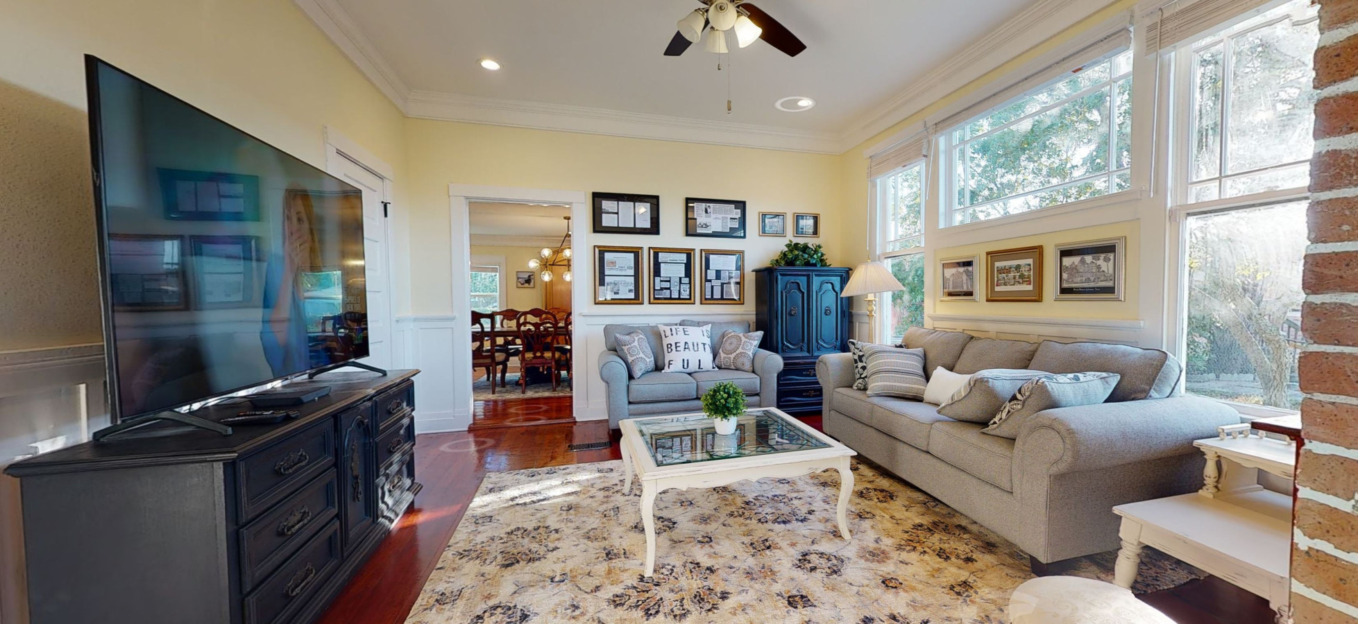 Sink into the comfy sofa & let the day melt away