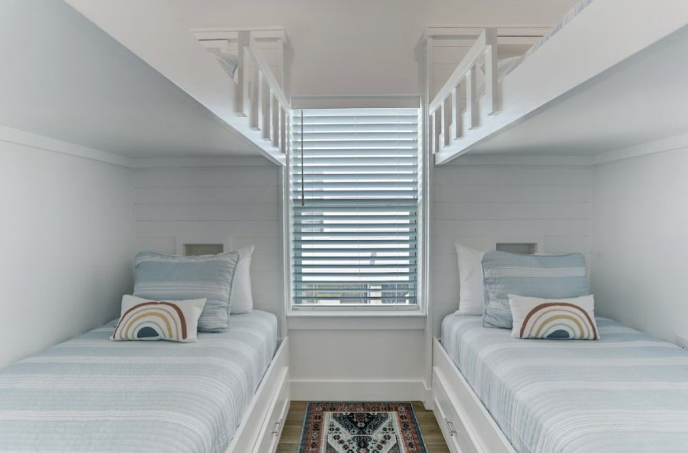 The kids will love this fun & cozy bunk room