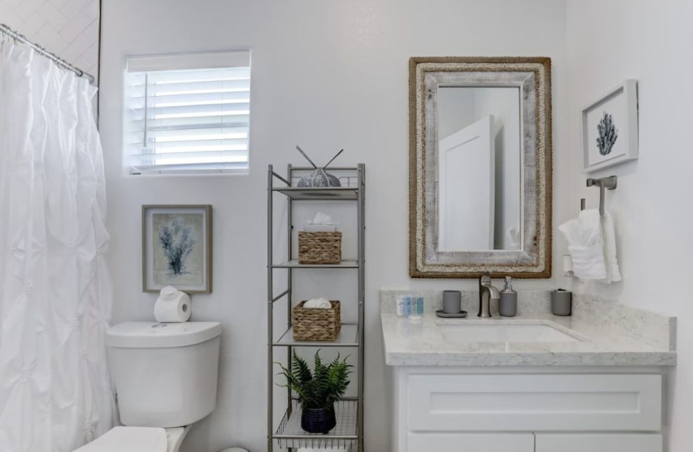 Feel pampered in this beautiful bathroom connected to the king bedroom