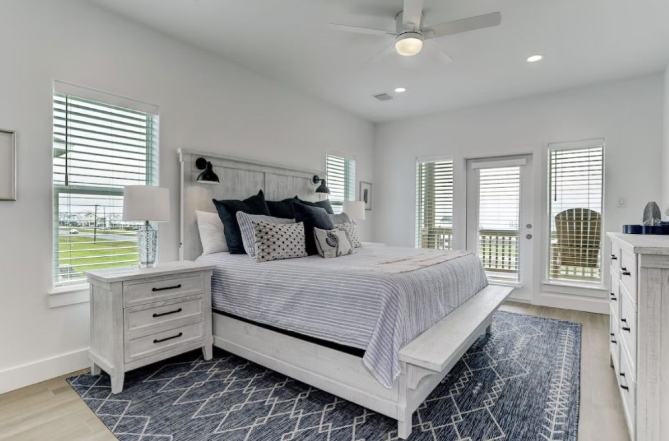 This bedroom has a king-sized bed