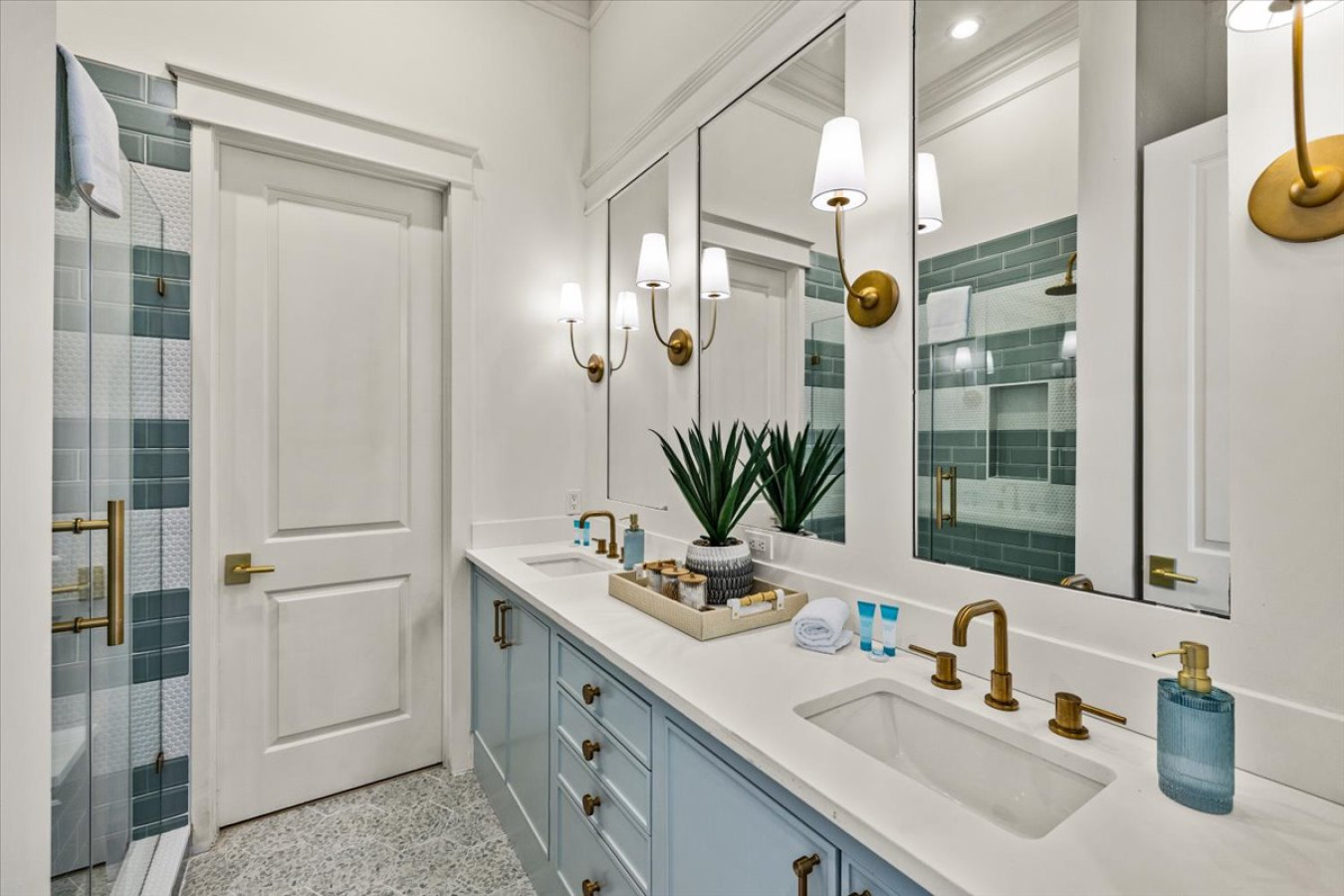 Refresh and rejuvenate in this bright bathroom