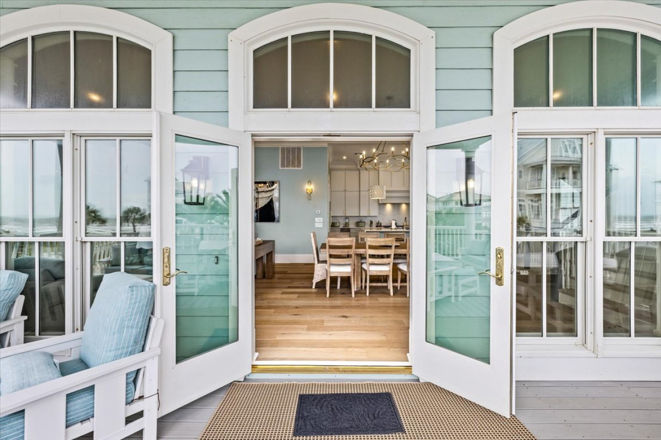 Charming porch entry to your beachside retreat