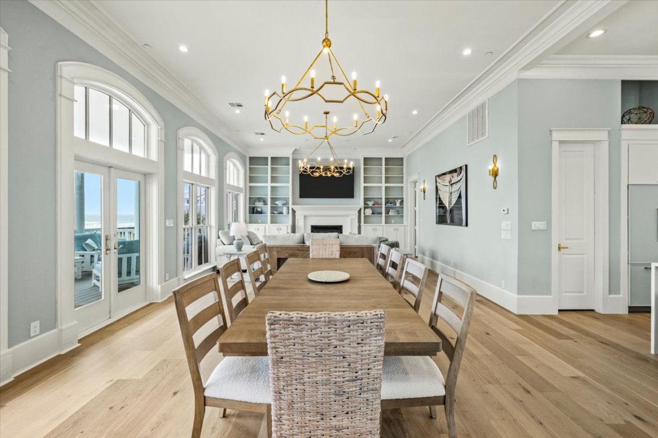 Gather the whole crew around this expansive dining table