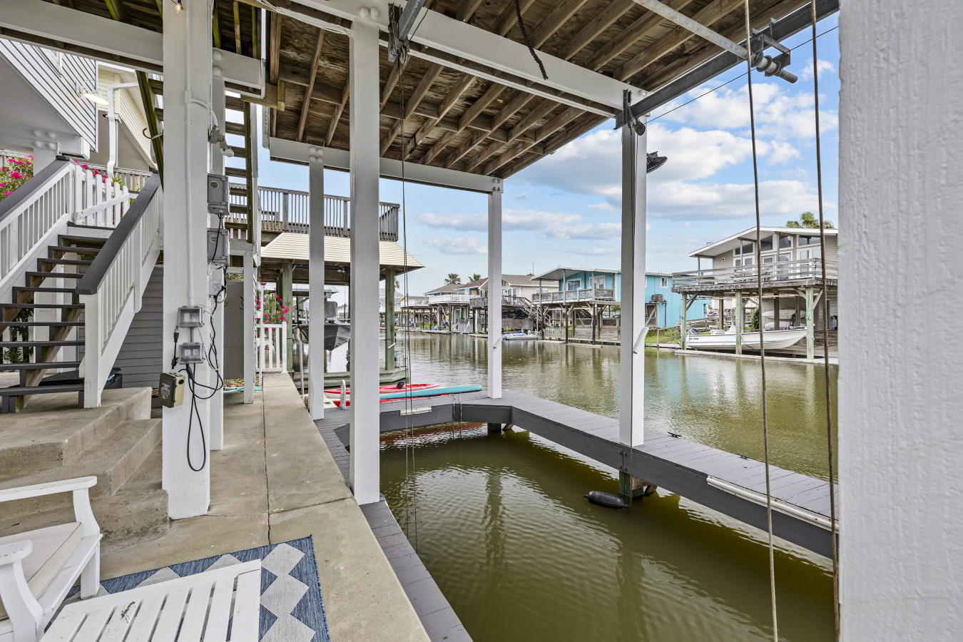 This boat slip is located on the property for your use