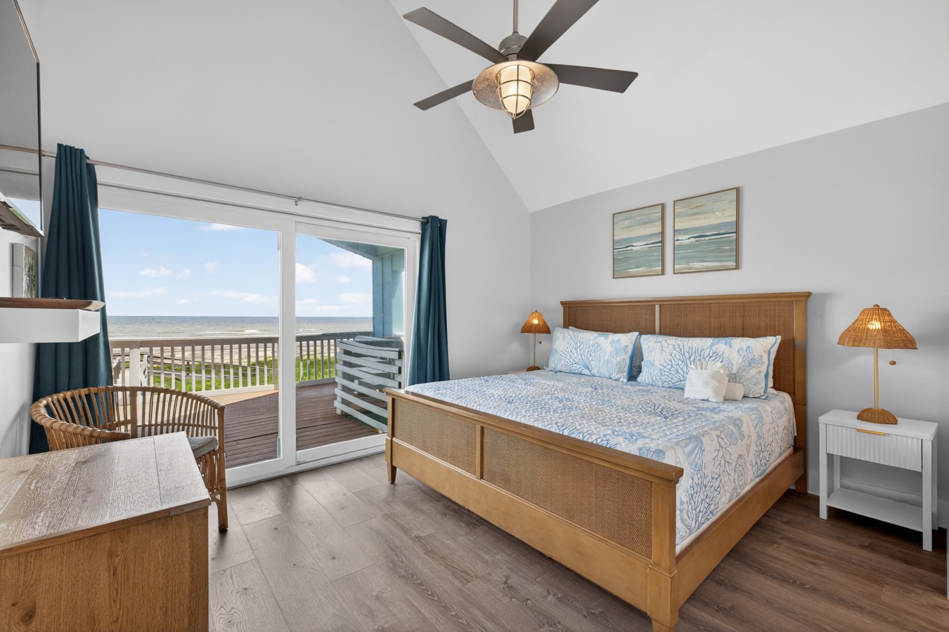 This bedroom has a king-sized bed