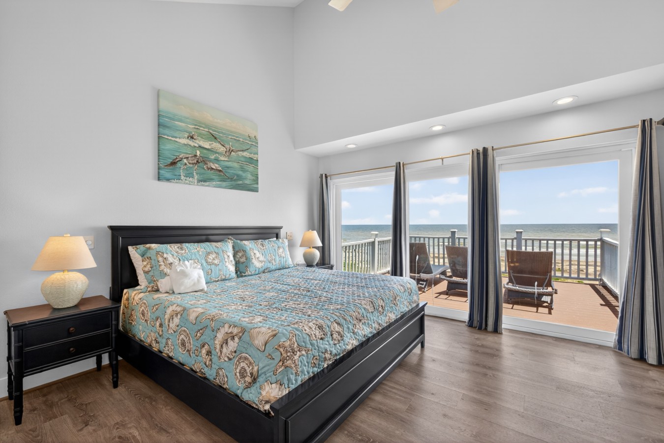 This bedroom has a king-sized bed
