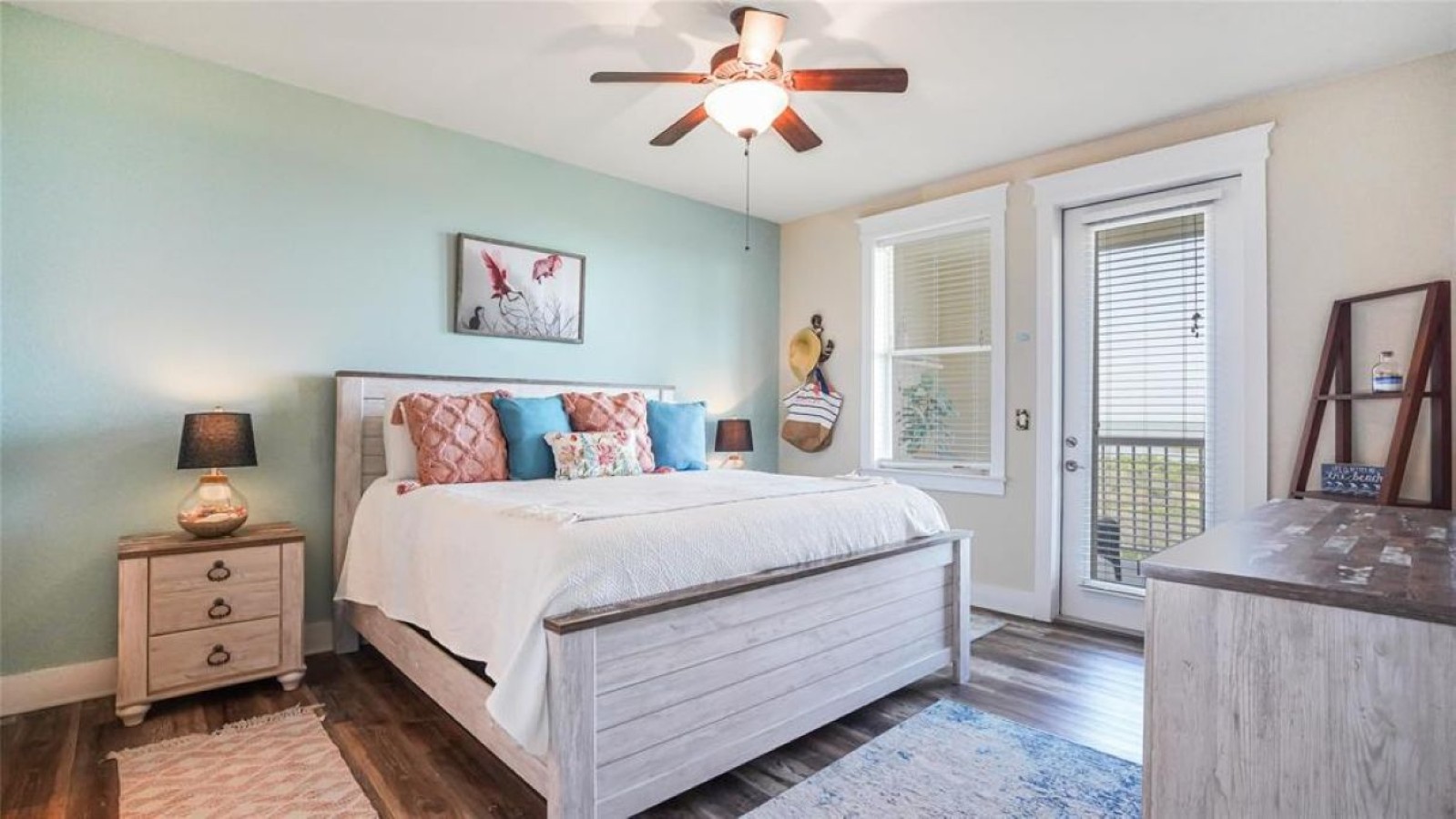 This bedroom has a king-sized bed