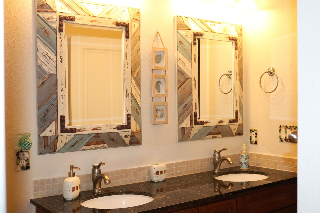 Feel pampered in this beautifully detailed bathroom