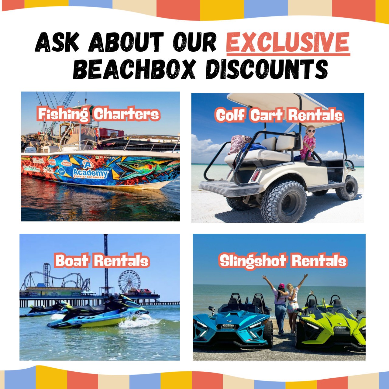 BeachBox guests receive special discounts on a variety of local businesses
