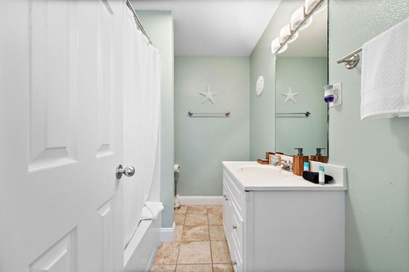 This bathroom is shared by several bedrooms