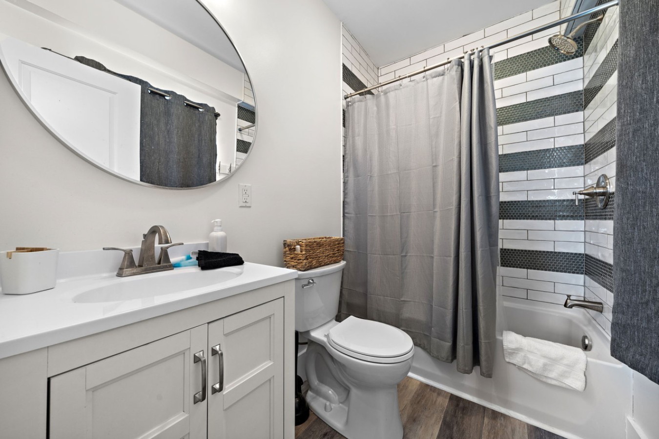 This bathroom is shared by several bedrooms