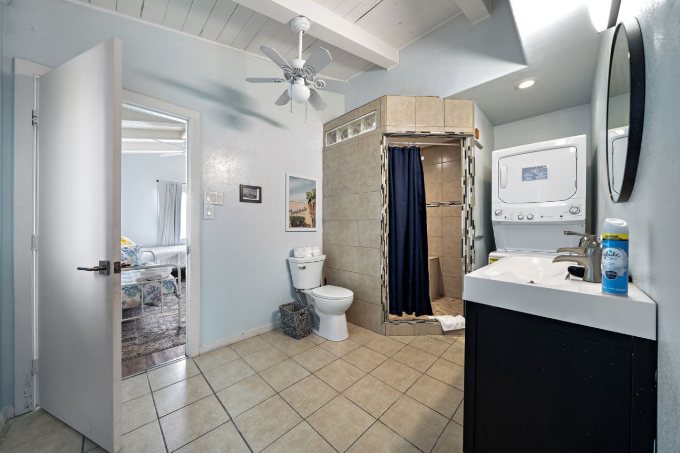 This bathroom is shared by several bedrooms