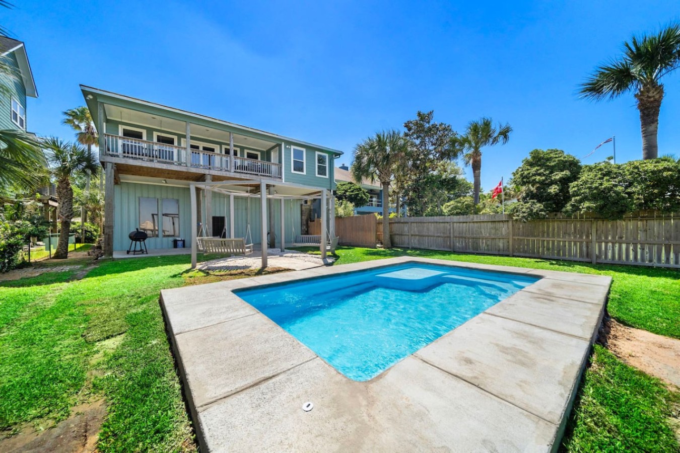Swim your worries away in this sparkling pool
