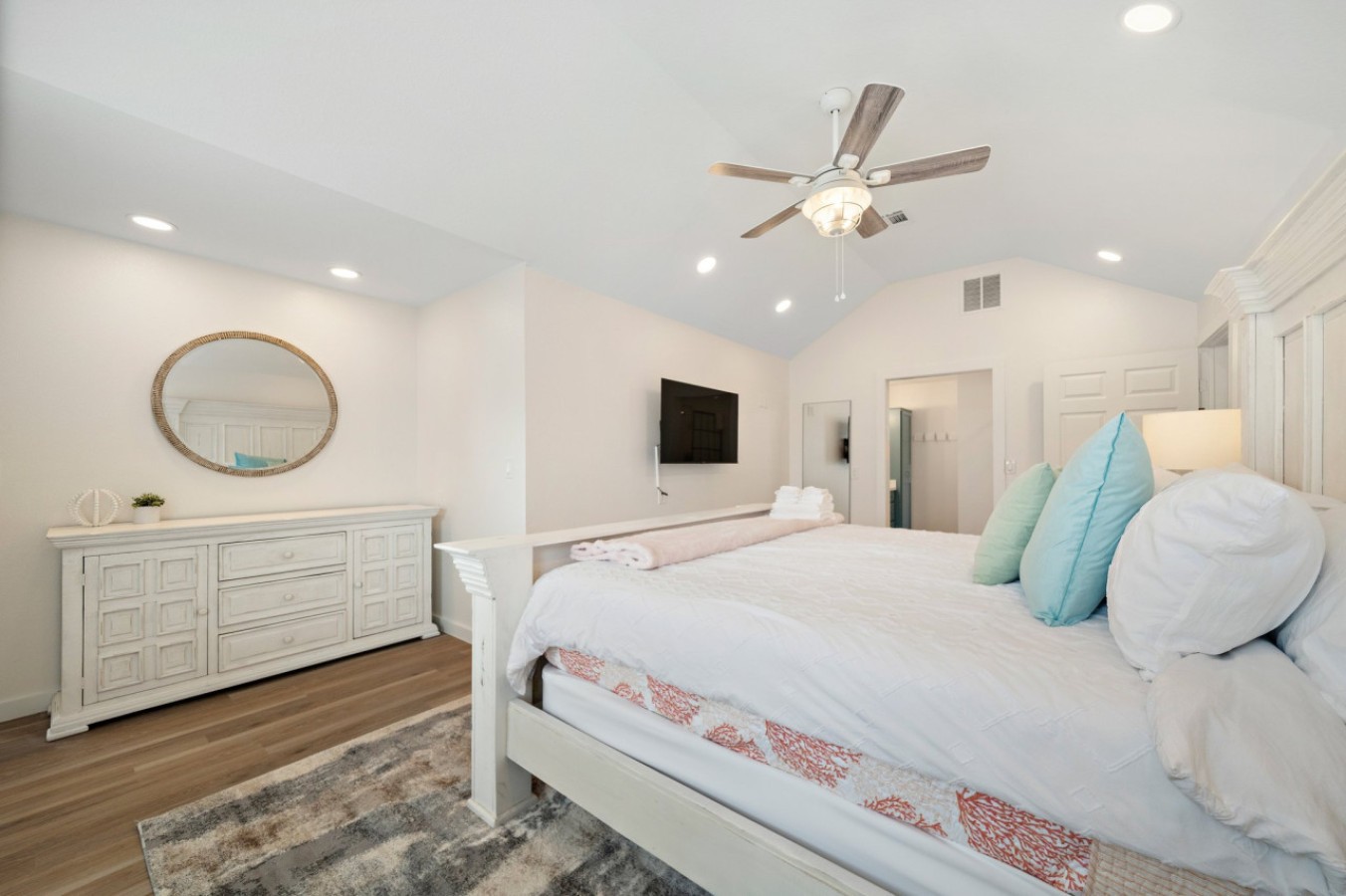 A relaxing retreat awaits in this comfy bedroom
