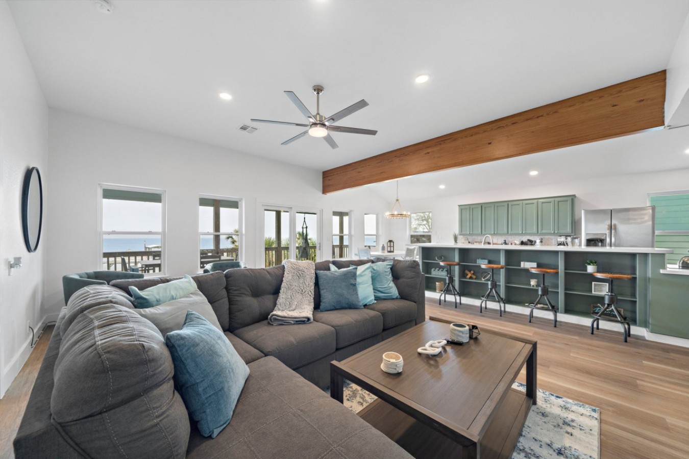 This is the main living room area of the home