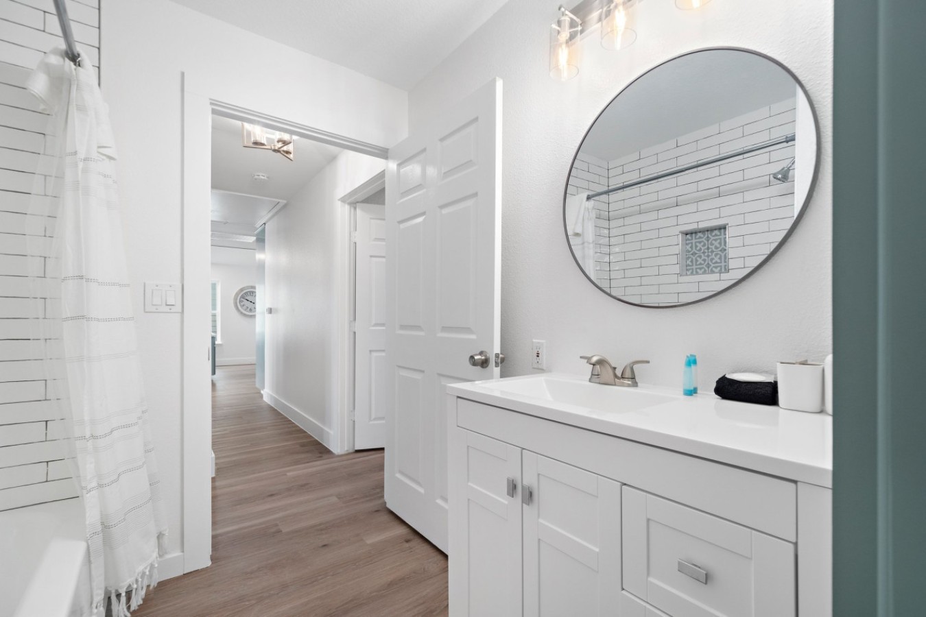 This bathroom is shared by several bedrooms