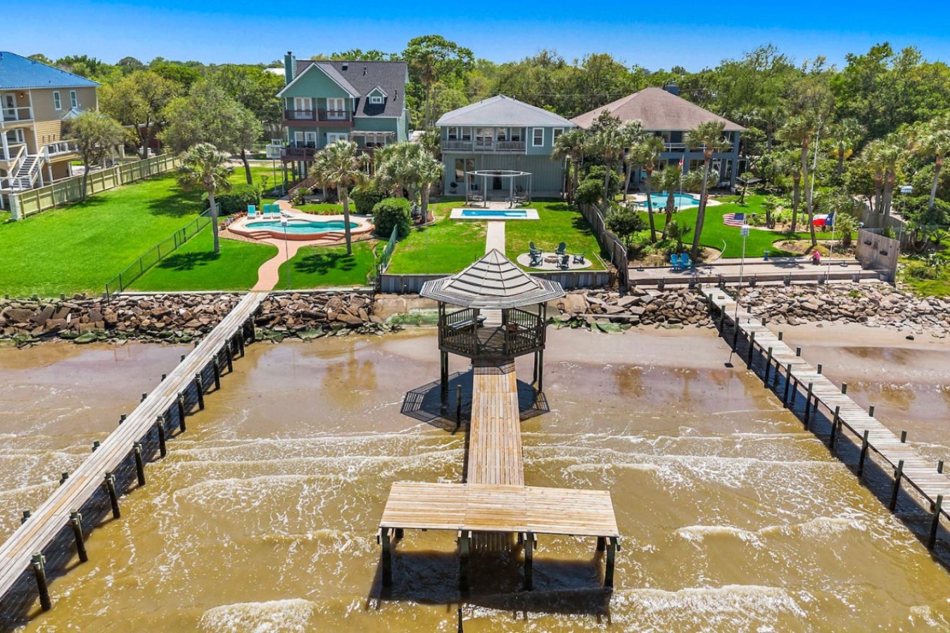 This fishing pier is yours to use during your stay