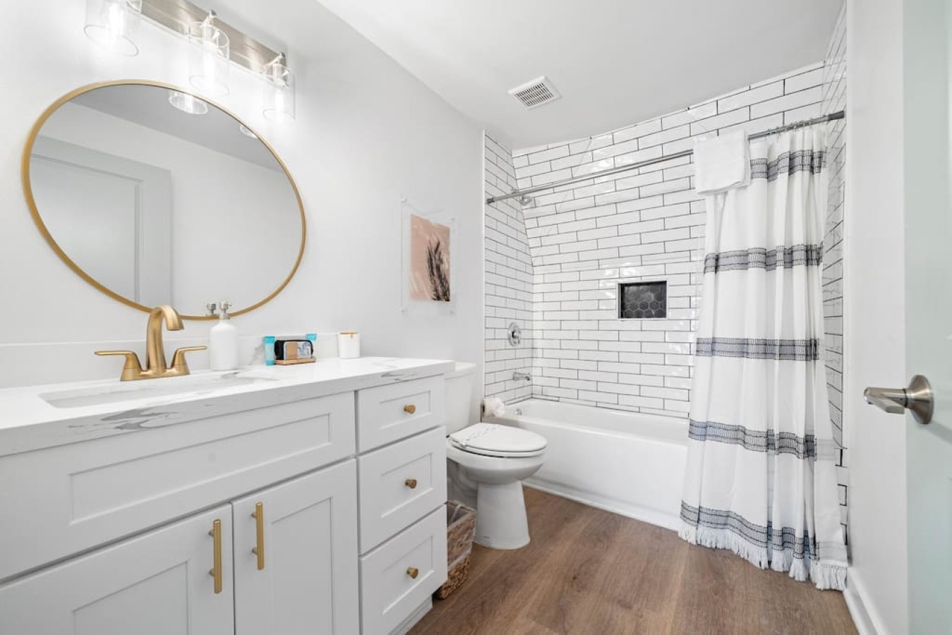 This bathroom is shared by several bedrooms