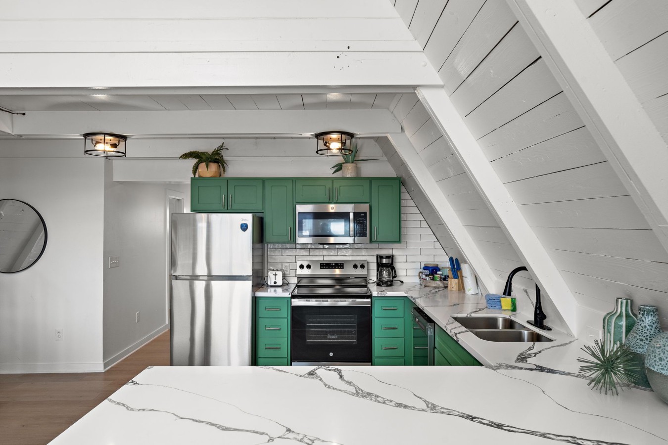 Whip up delicious meals in this charming kitchen