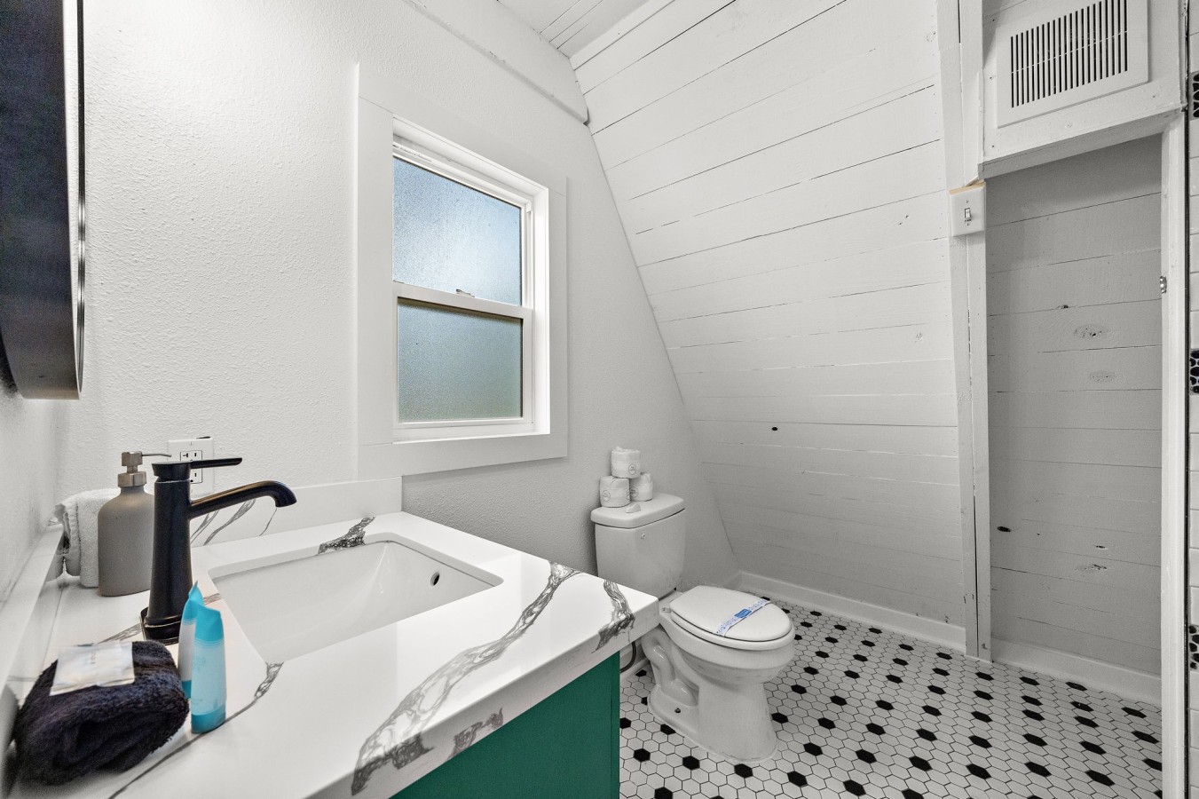 Unwind in this beautiful bathroom