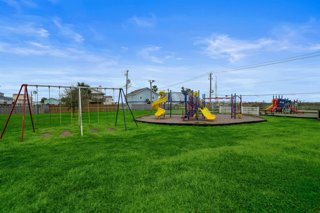 Great play area for the kids at the Jamaica Beach City Park