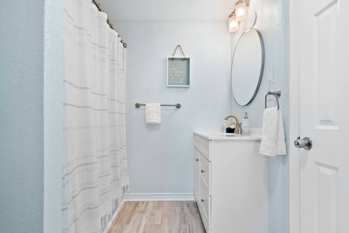 This bathroom is shared by several bedrooms