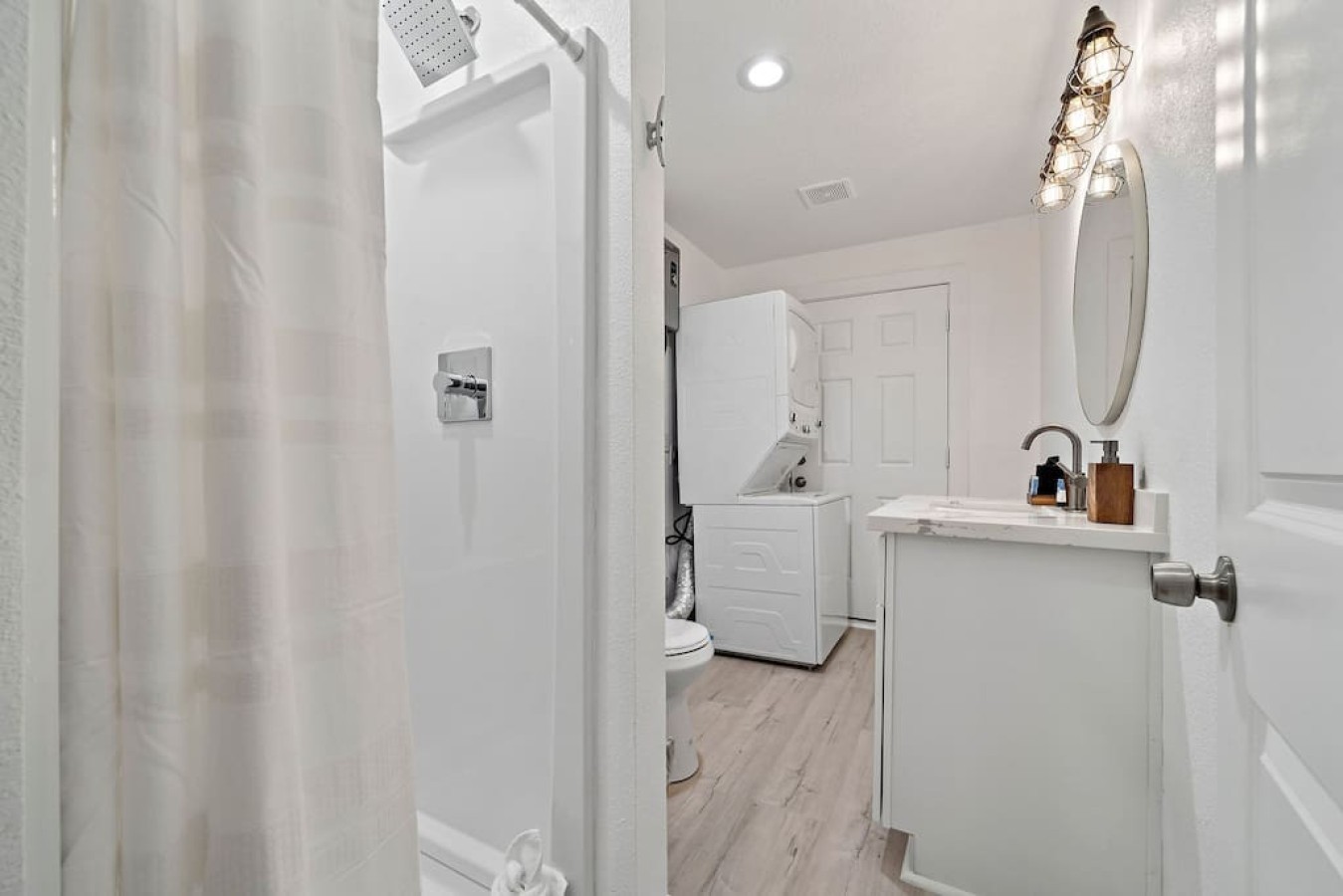 Refresh and rejuvenate in this bright bathroom