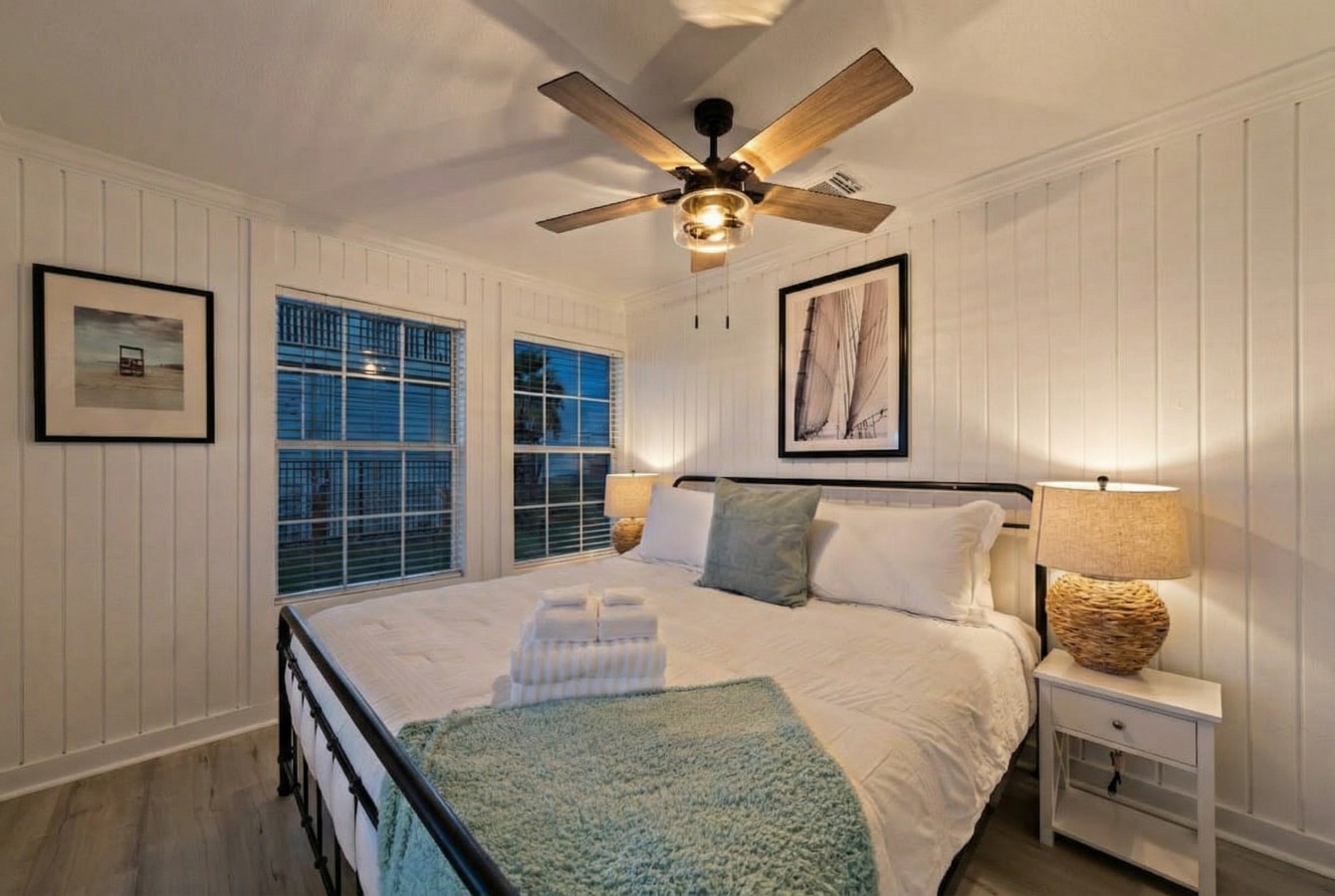 Imagine drifting off to sleep in this bedroom