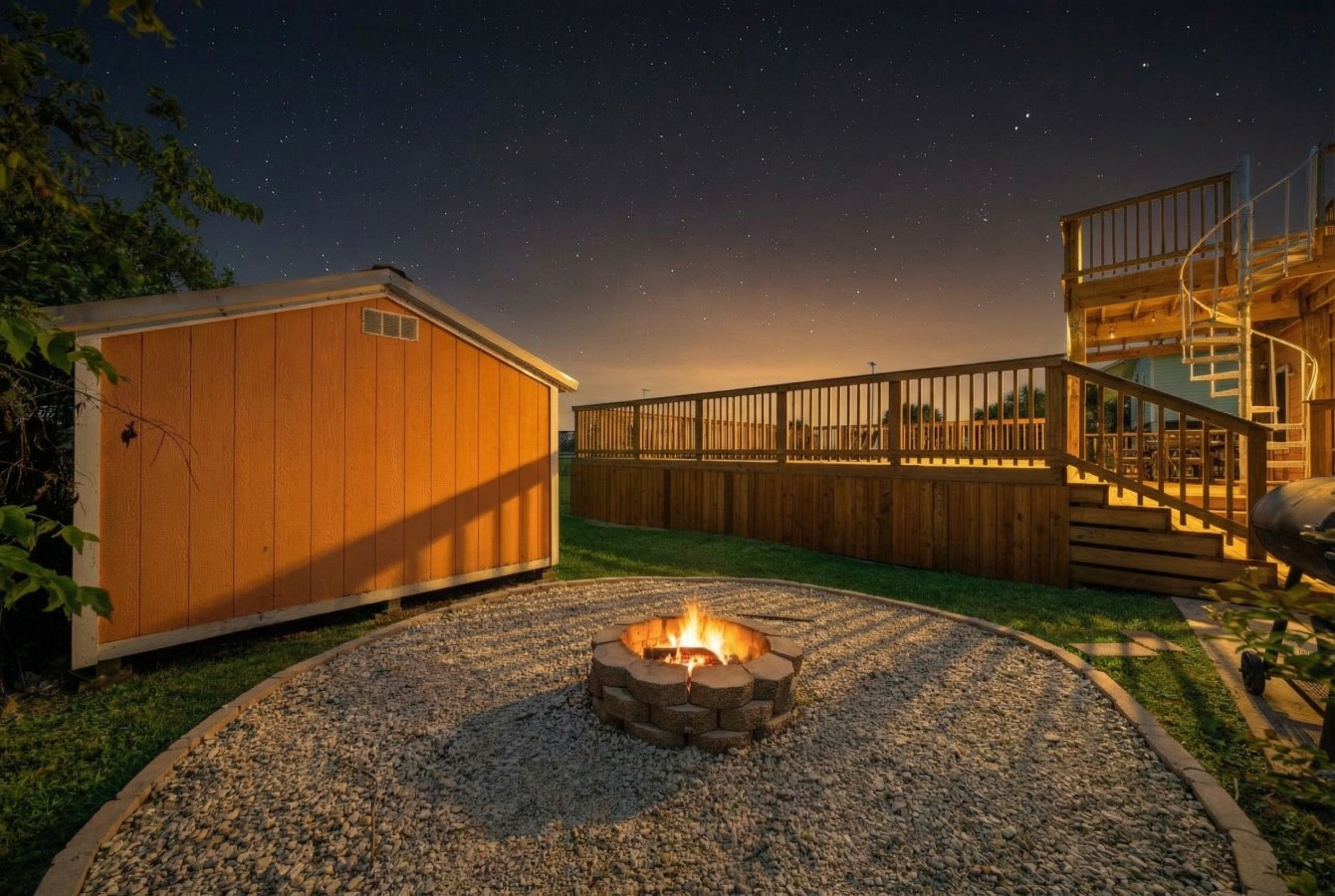Gather around the fire for cozy evenings