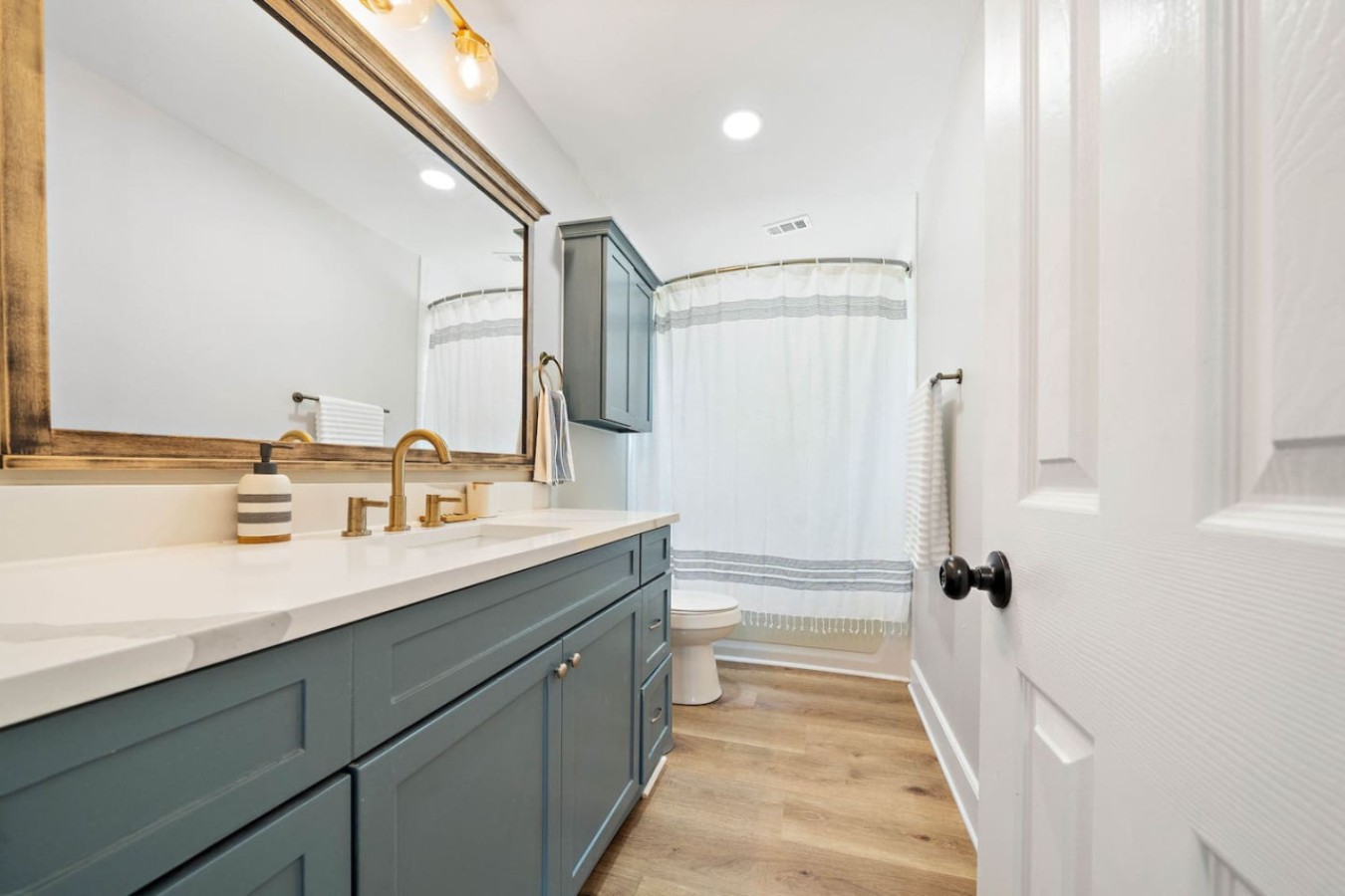 This bathroom is shared by several bedrooms