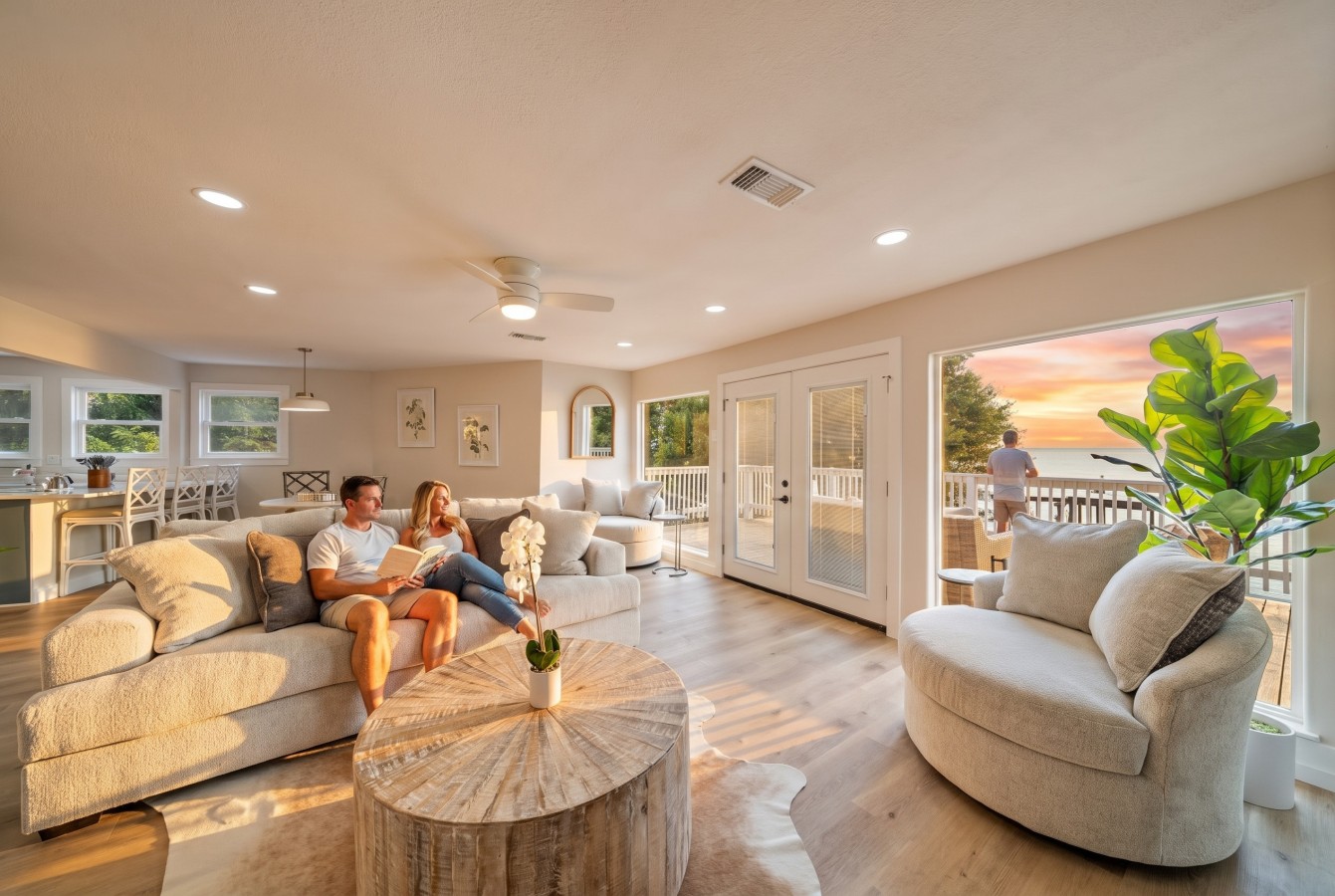 This is the main living room area of the home