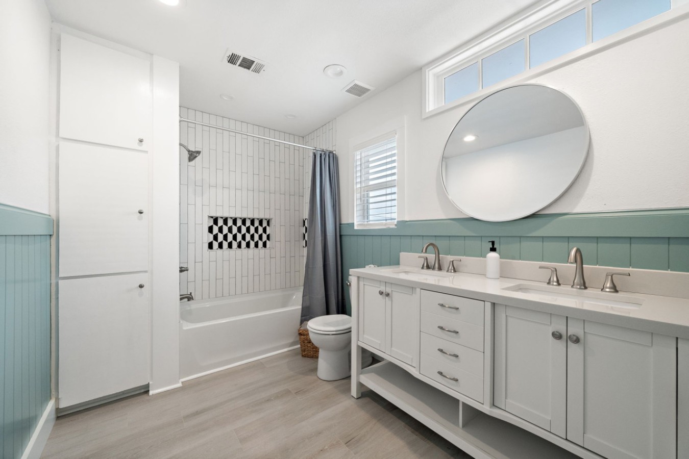 This bathroom is connected to a single bedroom