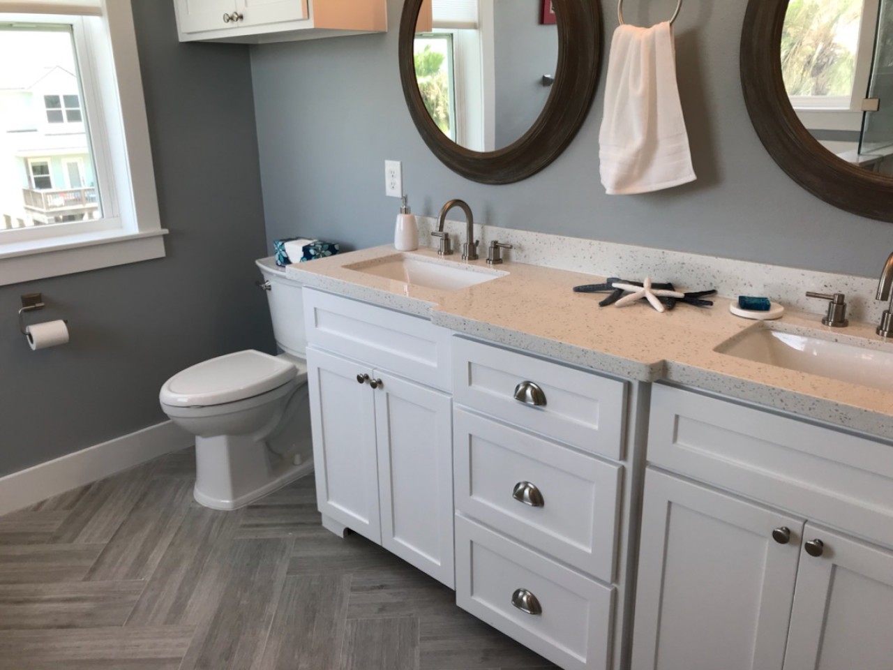 This bathroom offers a place to relax after a long day