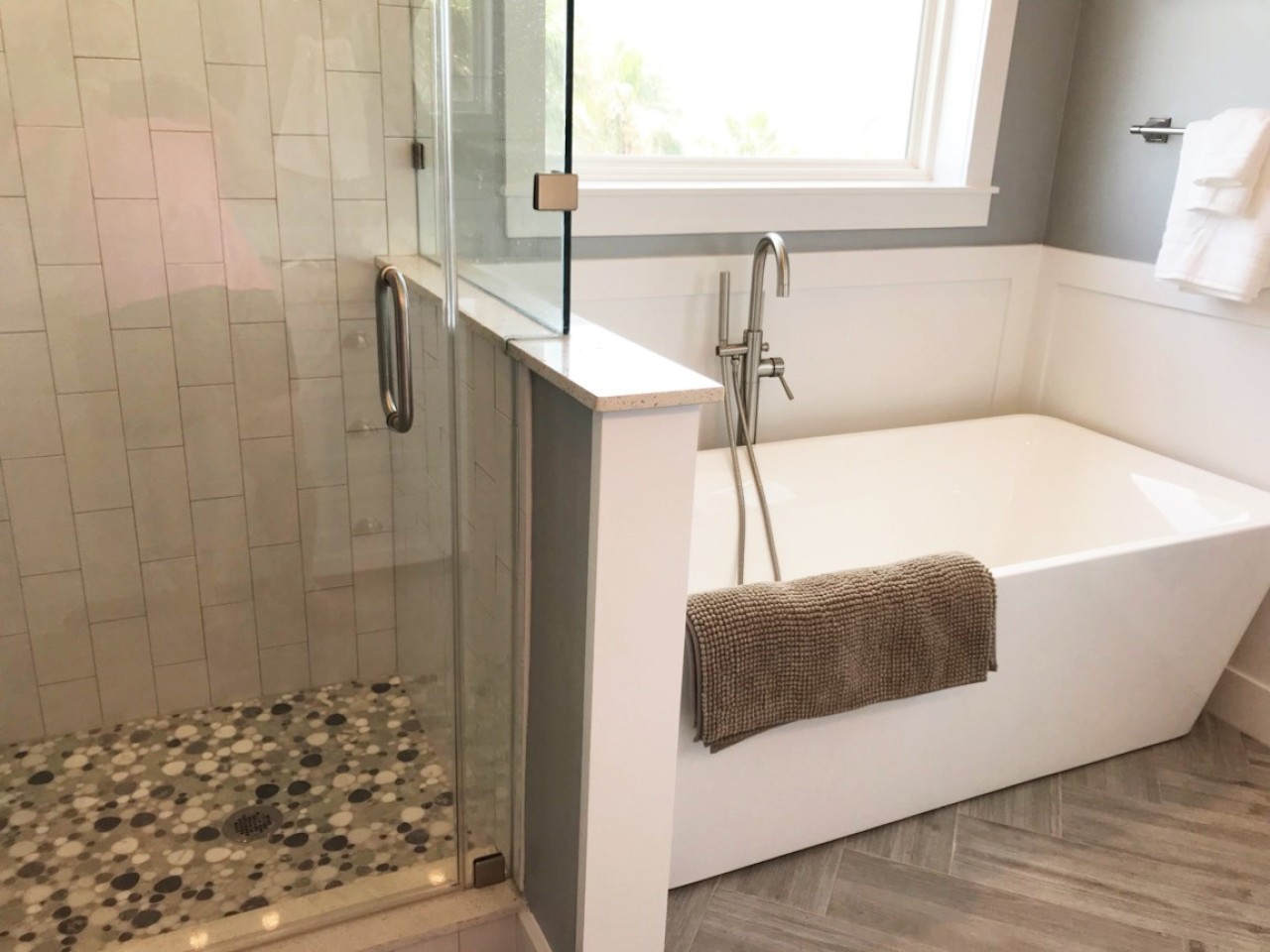 This bathroom is attached to the primary bedroom