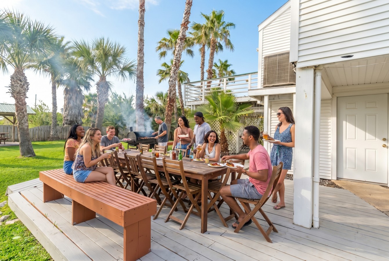 Escape the midday sun and entertain here
